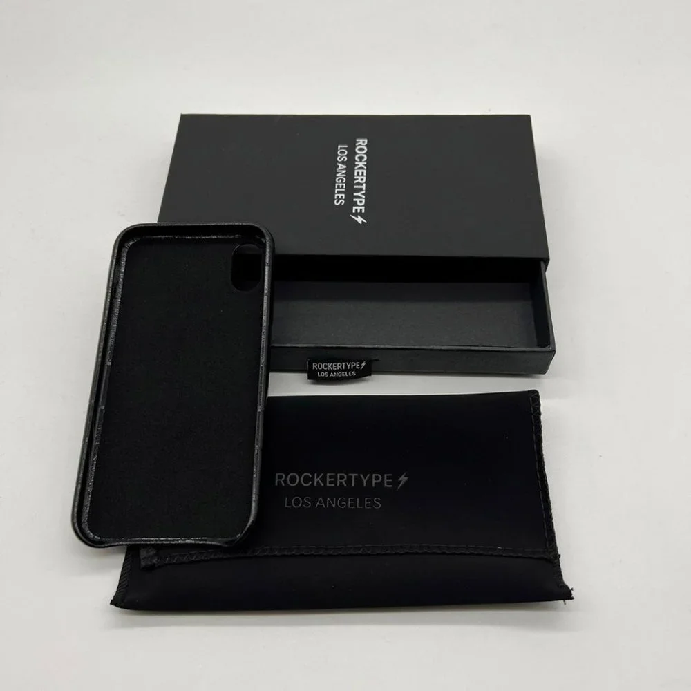 Rockertype black crocodile leather iphone case X XS - Picture 3 of 3